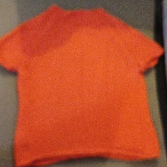Small, Orange Leslie Fay Short Sleeve knit Sweater - Picture 5 of 5